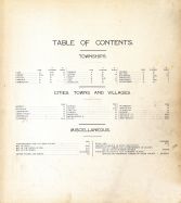 Table of Contents, Cedar County 1901
